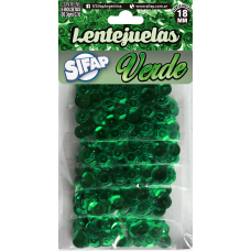 LENTEJUELA SIFAP VERDE 15gr x 5u