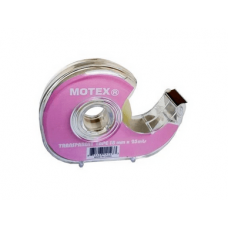 CINTA ADHESIVA PP TRANSPARENTE CON RACIONADOR 18mmx25mt MOTEX
