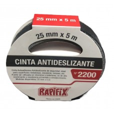 CINTA ADHESIVA ANTIDESLIZANTE 25mmx5mt RAPIFIX