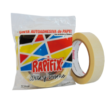CINTA ADHESIVA PAPEL 24mmx40mt ARTE Y DISEÑO x 6u RAPIFIX