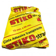 CINTA ADHESIVA PP TRANSPARENTE 18mmx50mt x 8u STIKO