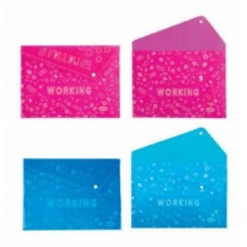 SOBRE PLASTICO CON BOTON A4 FANTASIA LAMA