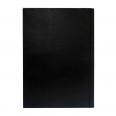 CARPETA 3 SOLAPAS CON ELASTICO 50x70 FIBRA NEGRA