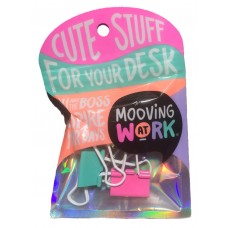 SET MOOVING BINDER CLIPS 25mm.6u.OFERTA.