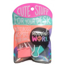 SET MOOVING BINDER CLIPS 32mm.4u.OFERTA.