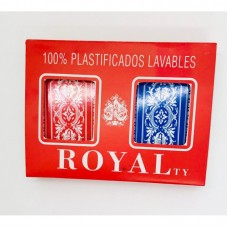 NAIPE ROYAL PLASTIFICADAS 54 naipes x 2u