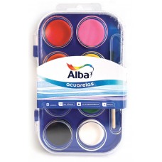 ACUARELA ALBA ESTUCHE CON PINCEL 8 COLORES