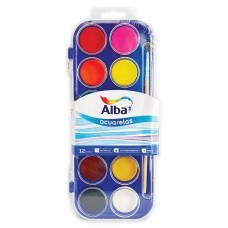 ACUARELA ALBA ESTUCHE CON PINCEL 12 COLORES
