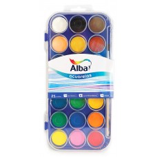 ACUARELA ALBA ESTUCHE CON PINCEL 21 COLORES