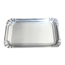 BANDEJA CARTON PLATEADA 14x21cm/250gr x 50u