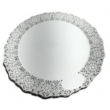 BANDEJA BLONDA PLASTICA REDONDA 27cm x 10u