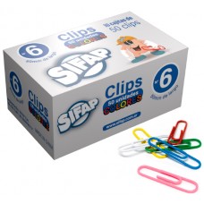 CLIP SIFAP Nø6-50mm COLOR 12cj x 50u