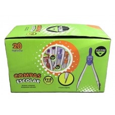 COMPAS PIZZINI ESCOLAR CON MINA x 20u