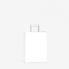 BOLSA PAPEL BLANCA CON MANIJA 22x30x10cm x u