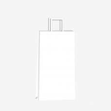 BOLSA PAPEL BLANCA CON MANIJA 22x42x10cm x u