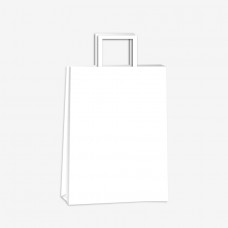 BOLSA PAPEL BLANCA CON MANIJA 30x41x12cm x u
