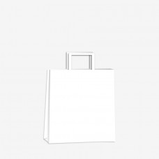 BOLSA PAPEL BLANCA CON MANIJA 30x32x12cm x u