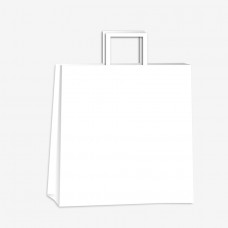 BOLSA PAPEL BLANCA CON MANIJA 45x48x15cm x u