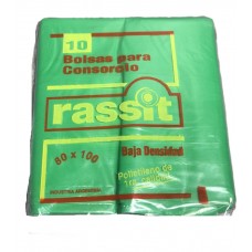 BOLSA CONSORCIO BD 80x100cm VERDE x 10u