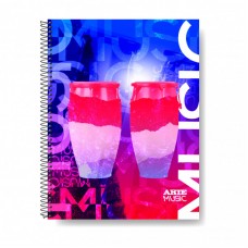 CUADERNO A4 ARTE MUSIC TAPA SEMIRRIGIDA RAYADO 80 hj