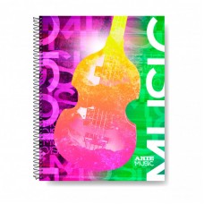 CUADERNO A4 ARTE MUSIC TAPA SEMIRRIGIDA CUADRICULADO 80 hj