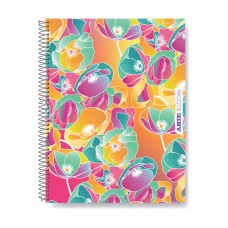 CUADERNO A5 ARTE BLOOM TAPA SEMIRRIGIDA RAYADO 80 hj