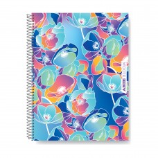 CUADERNO A4 ARTE BLOOM TAPA SEMIRRIGIDA RAYADO 80 hj