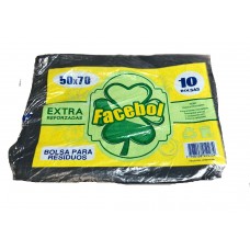 BOLSA RESIDUO BD 50x70cm REFORZADA FACEBOL x 10u