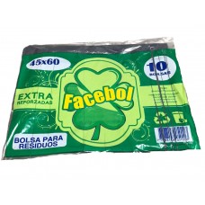 BOLSA RESIDUO BD 45x60cm REFORZADA FACEBOL x 500u