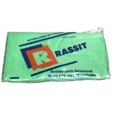 BOLSA RESIDUO BD 45x60cm VERDE x 10u