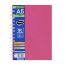 CUADERNO A5 RIDEO TAPA PLASTICA CUADRICULADO 90 hj