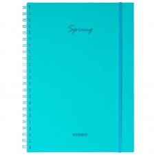 CUADERNO A4 RIDEO CON ELASTICO TAPA PLASTICA CUADRICULADO 120 hj