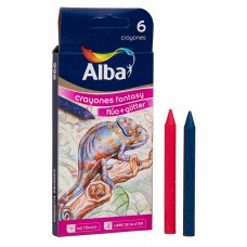 CRAYON ALBA FANTASY GLITTER x 6u