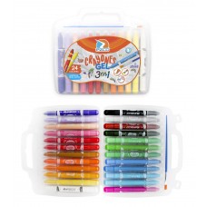 CRAYON EZCO GEL + PINCEL x 24 COLORES
