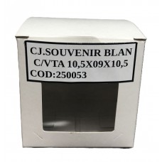 CAJA SOUVENIR BLANCA CON VENTANA 10.5x9x10.5cm x 50u