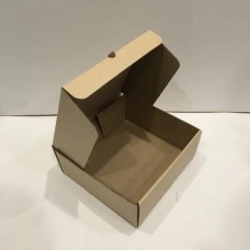 CAJA HAMBURGUESA MICRO MARRON/MARRON 18x18x5cm x u