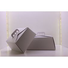 CAJA TORTA CARTULINA CON ASA 21x21x11cm x 25u