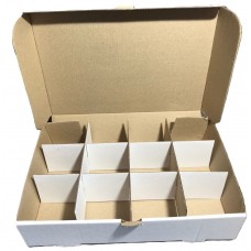 CAJA CUPCAKES BLANCO/MARRON 36x24x8cm x 100u