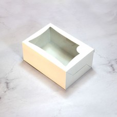 CAJA CARTULINA BLANCA 22x16x10cm CON VENTANA x u