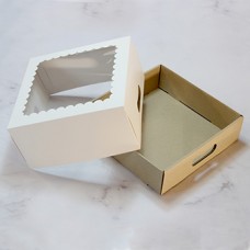 CAJA DESAYUNO MICRO/CARTULINA CON VENTANA 25x25cm x 10u