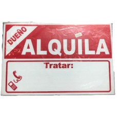 CARTEL DUEÑO ALQUILA MICROCORRUGADO