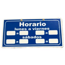CARTEL HORARIO LUNES A VIERNES/SABADO CHICO ALTO IMPACTO
