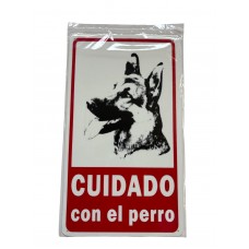 CARTEL CUIDADO CON PERROS ALTO IMPACTO