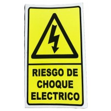 CARTEL RIESGO CHOQUE ELECTRICO CALCO
