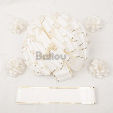 MOÑO NOVIA LAME BLANCO x u