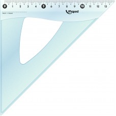 ESCUADRA 45ø 21cm CRISTAL MAPED