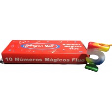 VELA NUMEROTE FLUO x 10u