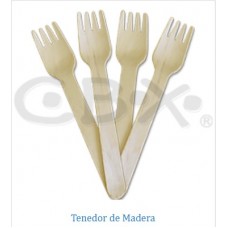 TENEDOR MADERA CBX 14cm x 50u