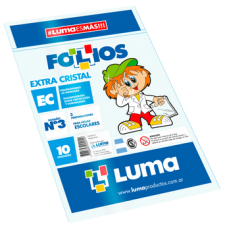 FOLIO PP ESCOLAR 40 mic EQUIPO COMERCIAL x 10u LUMA
