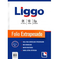 FOLIO PP OFICIO 70 mic EXTRAPESADO x 10u LIGGO